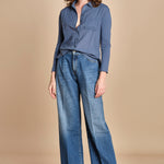 TACY camicia in jersey BETB500 STEEL BLUE hartford 