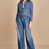 TACY camicia in jersey BETB500 STEEL BLUE hartford 