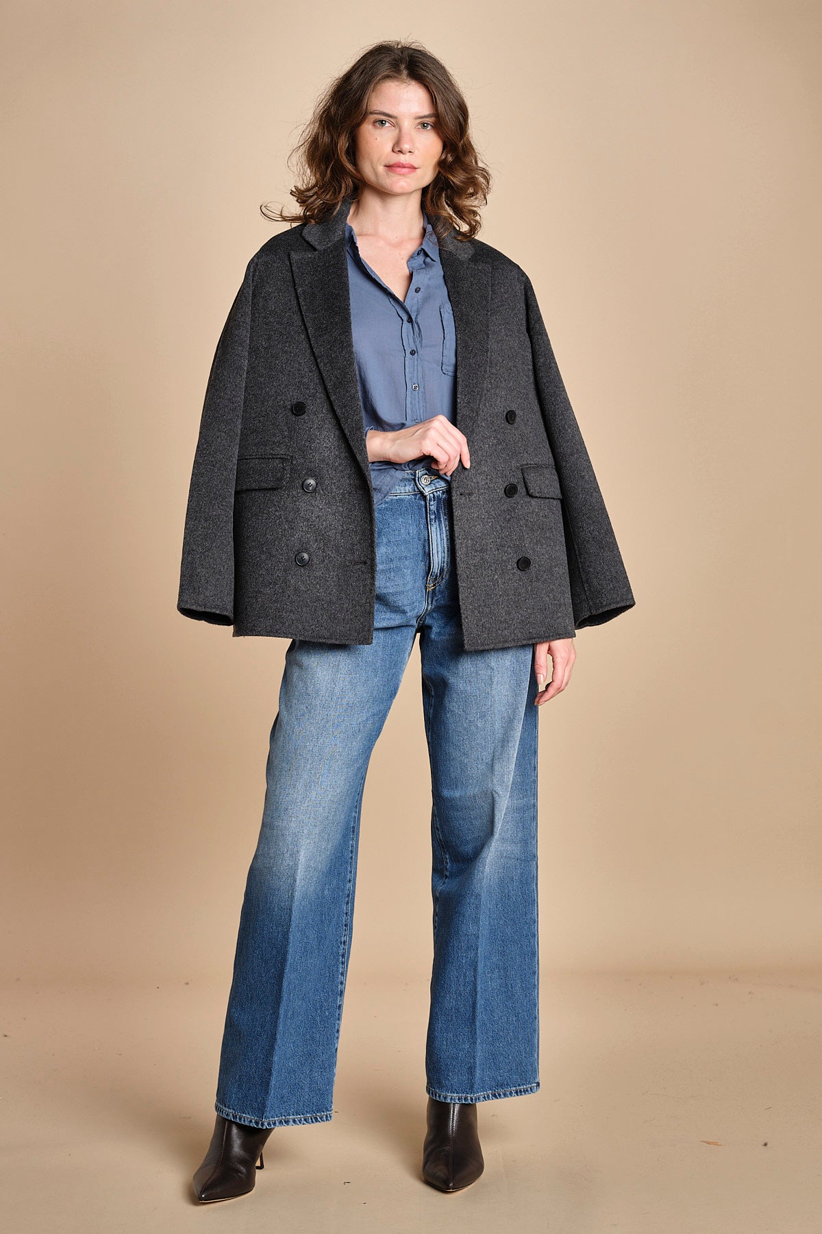 TACY camicia in jersey BETB500 STEEL BLUE hartford 