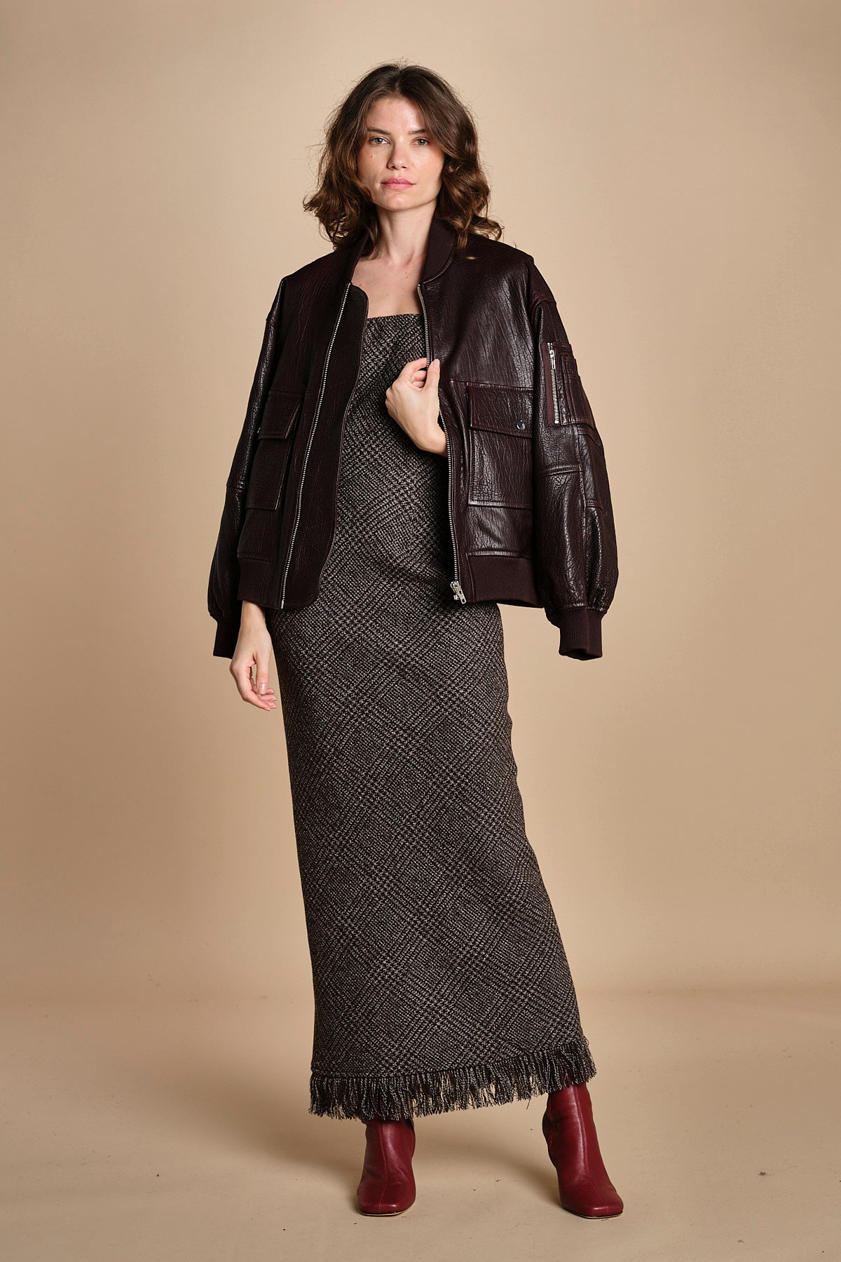 abito lungo in galles ADELE DRESS CHECKS 083 herskind 