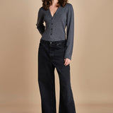 body scollo a v in merinos ANDERSON KNIT BODY GREY herskind 