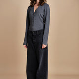 body scollo a v in merinos ANDERSON KNIT BODY GREY herskind 
