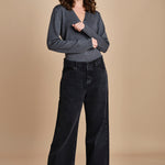 body scollo a v in merinos ANDERSON KNIT BODY GREY herskind 