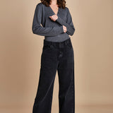 body scollo a v in merinos ANDERSON KNIT BODY GREY herskind 