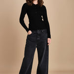 polo a costine CADEE KNIT BLOUSE BLACK herskind 