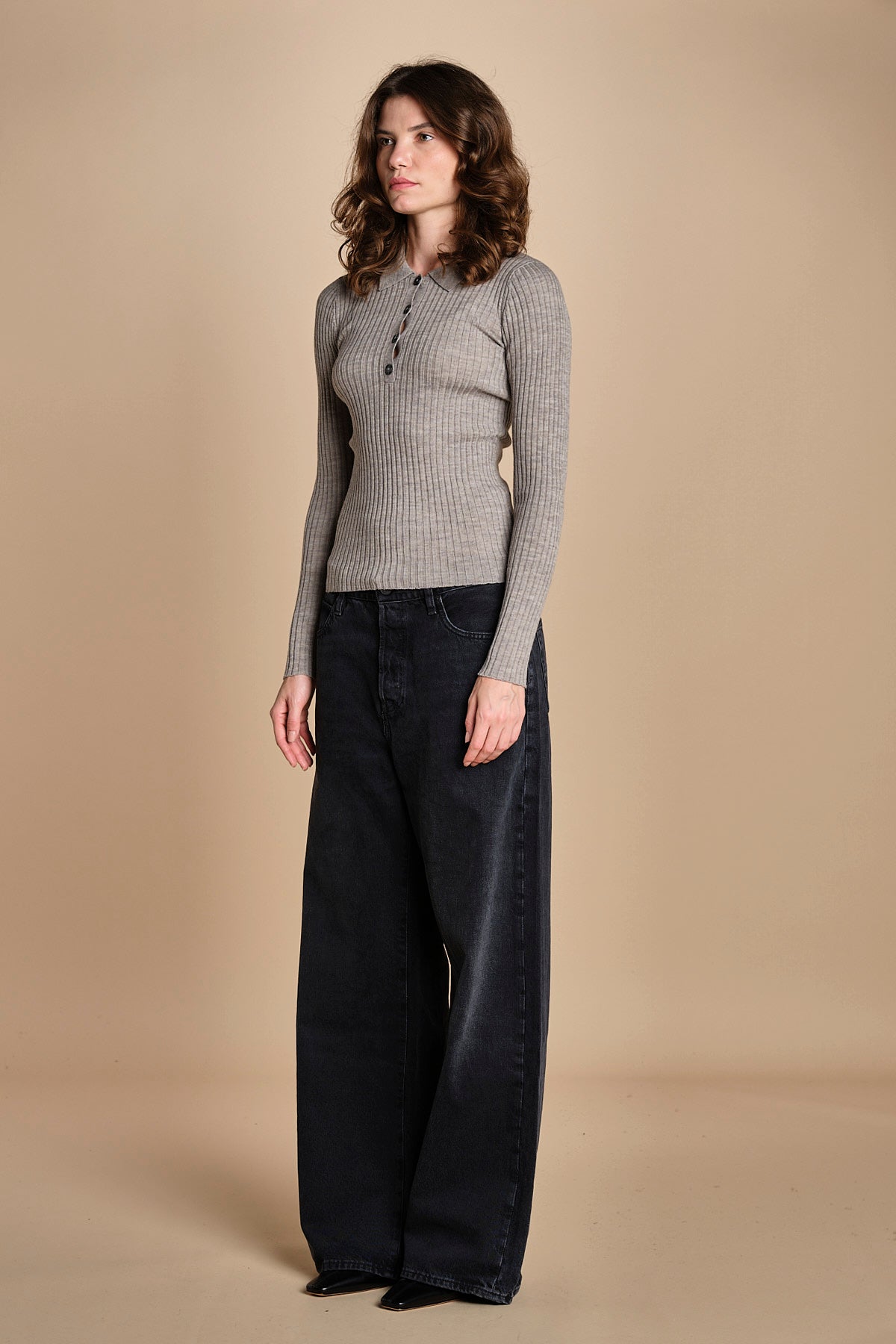 polo a costine CADEE KNIT BLOUSE LIGHT TAUBE herskind 
