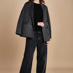 maglia girocollo a costine CAMB KNIT BLOUSE BLACK herskind 