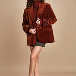 blazer velluto liscio GARCIA TERRACOTTA herskind 