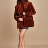 blazer velluto liscio GARCIA TERRACOTTA herskind 