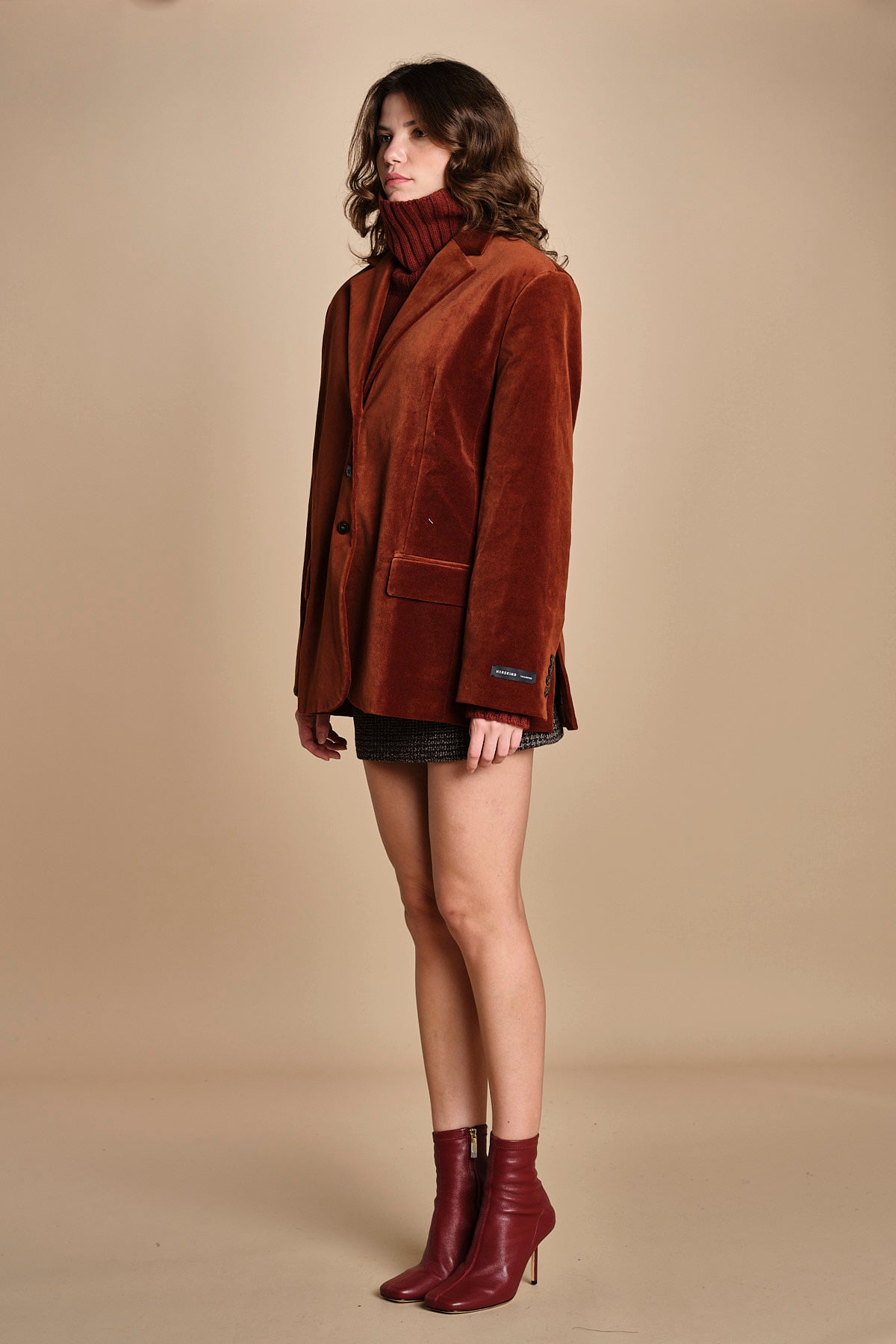 blazer velluto liscio GARCIA TERRACOTTA herskind 