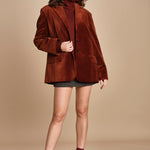 blazer velluto liscio GARCIA TERRACOTTA herskind 