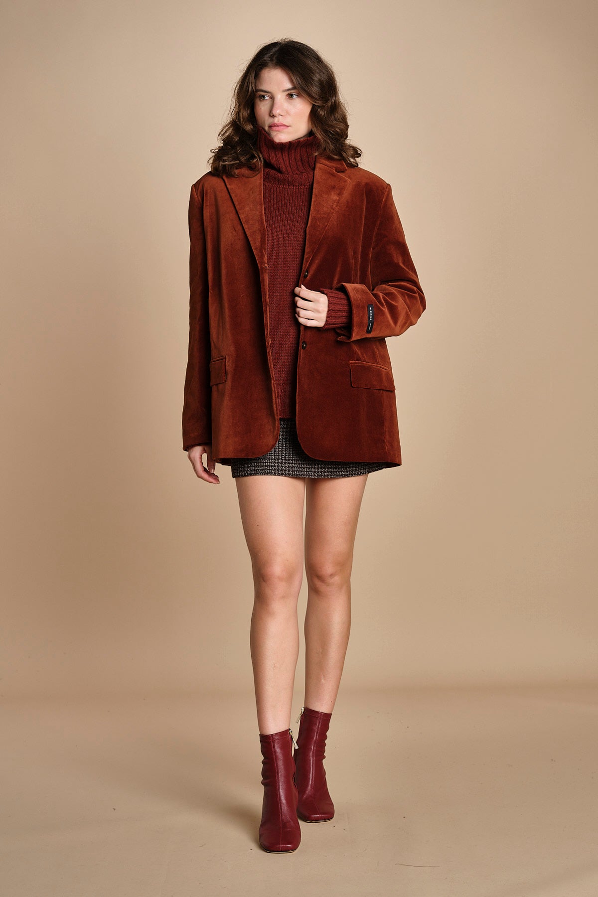 blazer velluto liscio GARCIA TERRACOTTA herskind 