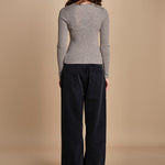 maglia scollo a v NOVA KNIT BLOUSE LIGHT TAUBE herskind 