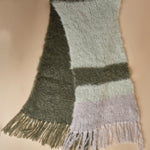 sciarpa in mohair a righe. STR MOSS.SEAF.GREY hinterveld 