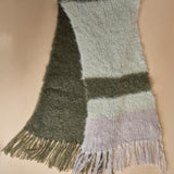 sciarpa in mohair a righe. STR MOSS.SEAF.GREY hinterveld 