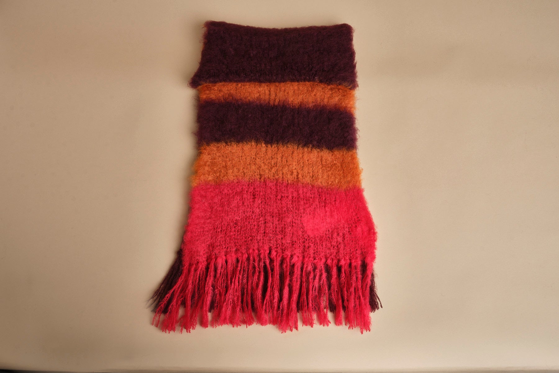 sciarpa in mohair a righe. STR SHORTBREAD.COFF.COPP hinterveld 