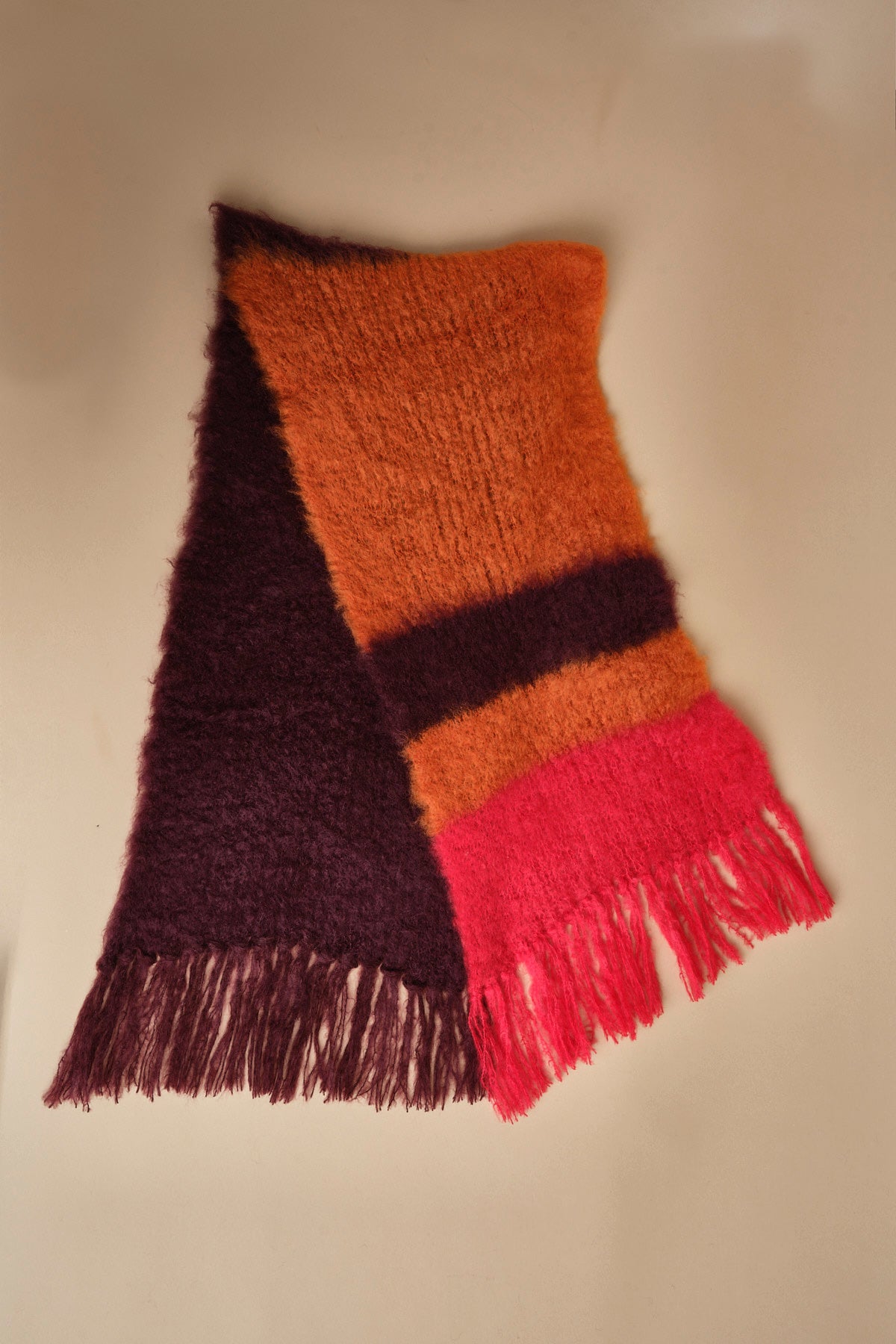 sciarpa in mohair a righe. STR SHORTBREAD.COFF.COPP hinterveld 