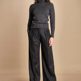 pantalone gessato 15P008CO191 P092 GREY ines de la fressange 