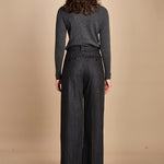 pantalone gessato 15P008CO191 P092 GREY ines de la fressange 