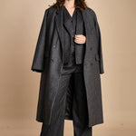 pantalone gessato 15P008CO191 P092 GREY ines de la fressange 