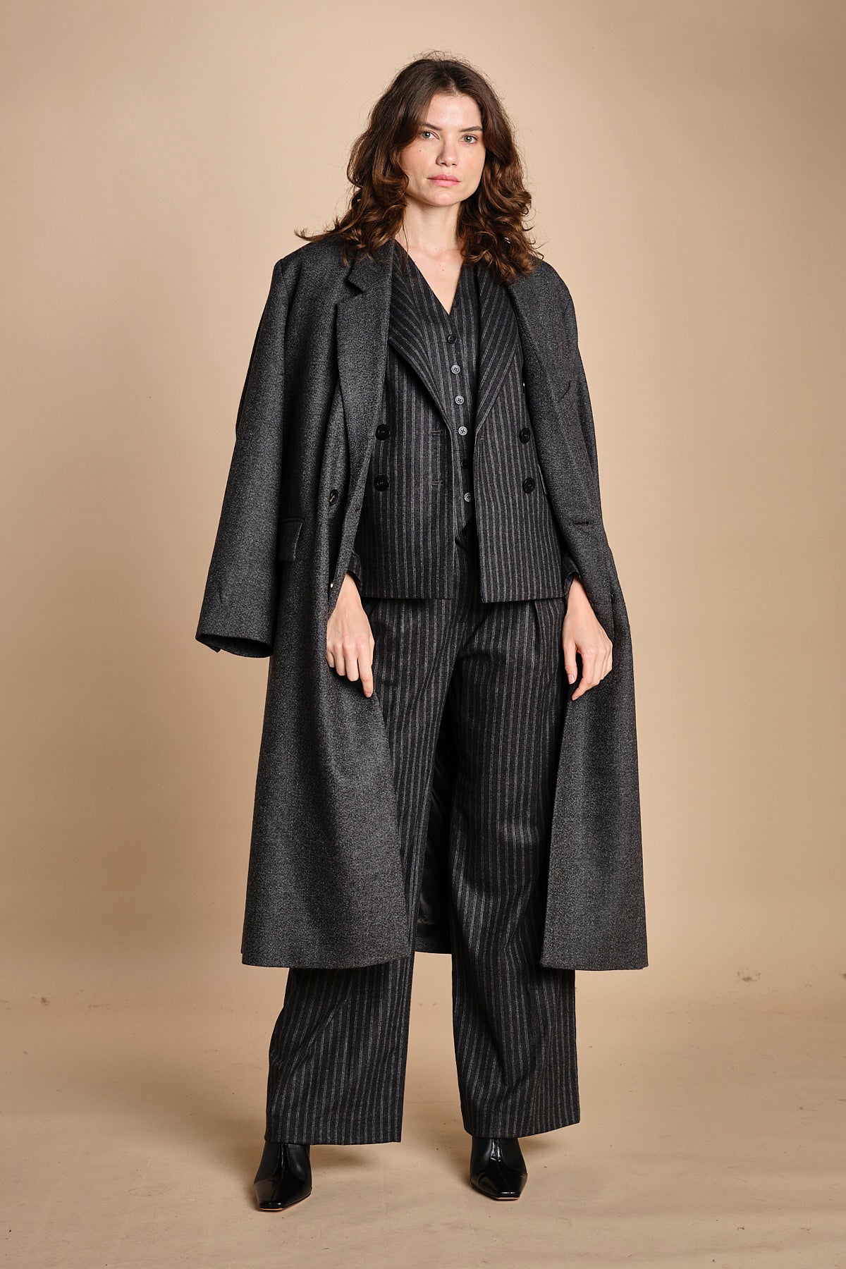 blazer gessato 15V516CO191 P092 GREY ines de la fressange 