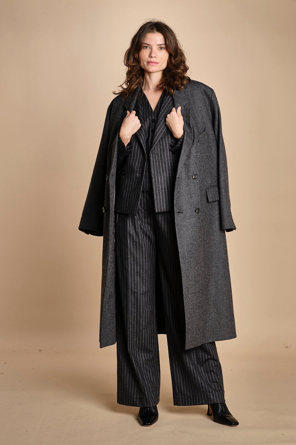gilet gessato 15V528CO191 P092 GREY ines de la fressange 