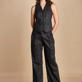 gilet gessato 15V528CO191 P092 GREY ines de la fressange 