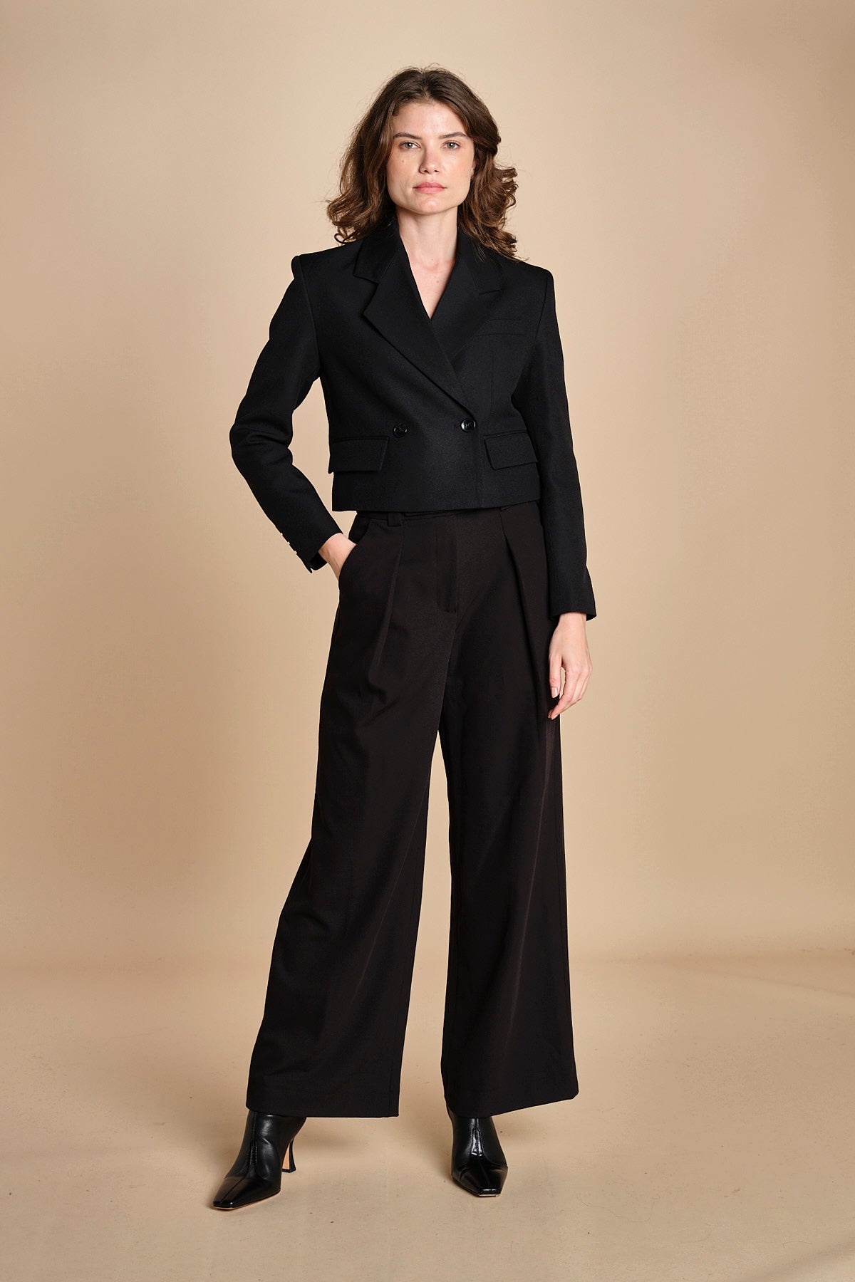 pantalone smoking PEONY ROSE IO1100X5121 BK999 ivy oak 