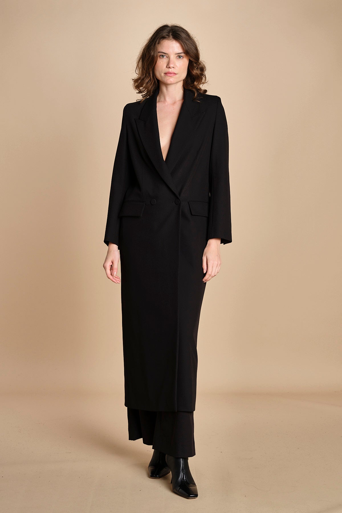 cappotto lungo smoking JIL ANN  IO1100X9049 BK999 ivy oak 