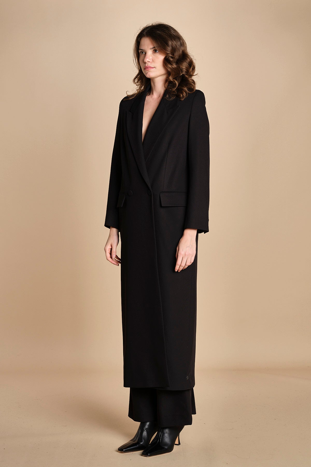 cappotto lungo smoking JIL ANN  IO1100X9049 BK999 ivy oak 