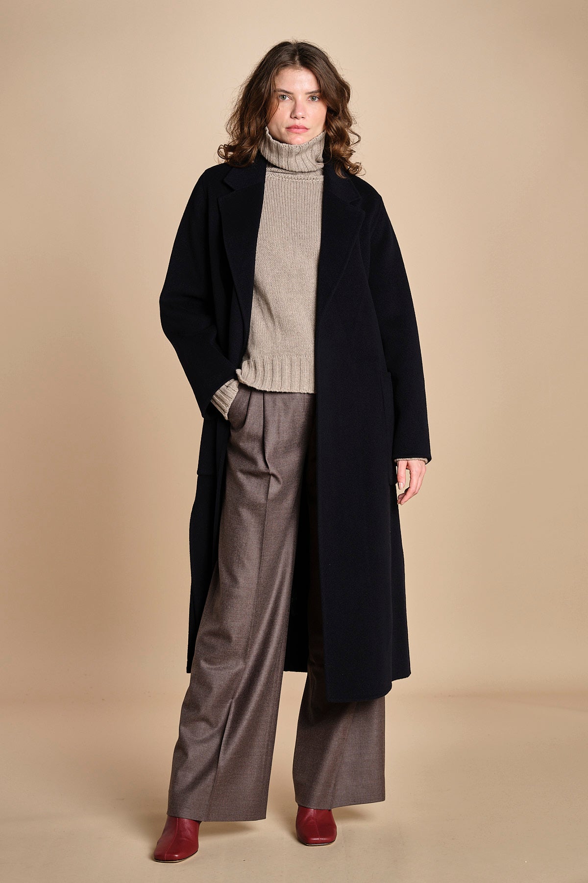 cappotto vestaglia double CELIA IO111046 NAVY ivy oak 