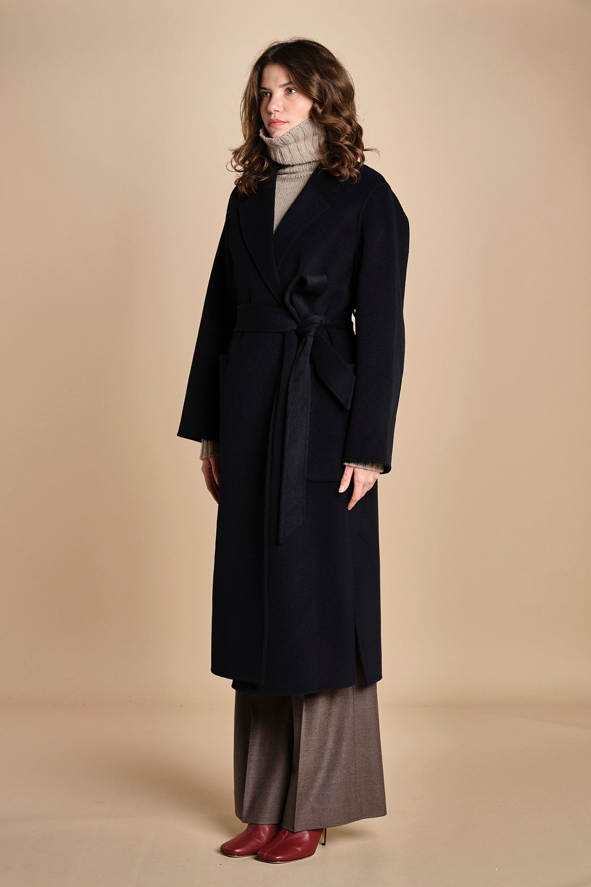 cappotto vestaglia double CELIA IO111046 NAVY ivy oak 