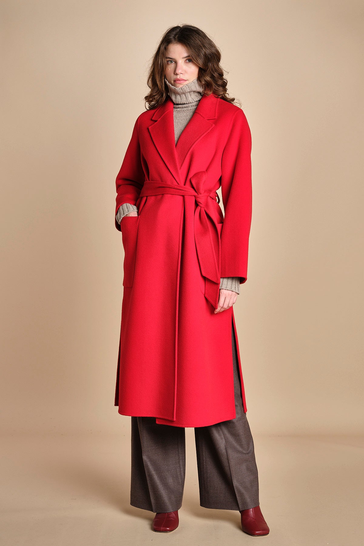 cappotto vestaglia double CELIA IO111046 RED ivy oak 
