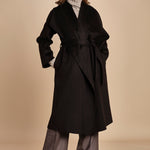 cappotto vestaglia double collo grande CARRIE ROSE  IO111048 BR291 ivy oak 