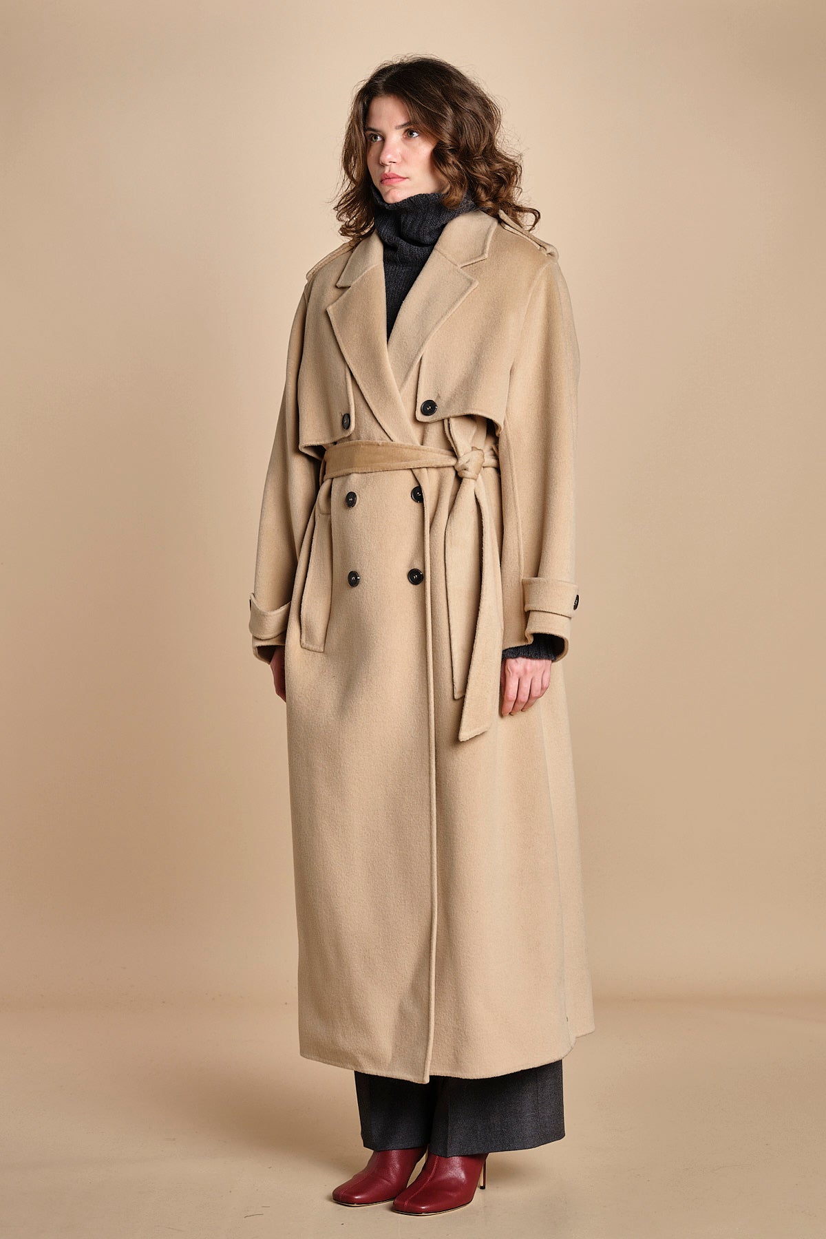 trench double lungo over COLETTE ANN IO111143 CAMMELLO ivy oak 