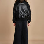 LARA bomber in pelle LARA IO118048 BK999 ivy oak 