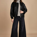 LARA bomber in pelle LARA IO118048 BK999 ivy oak 