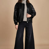 LARA bomber in pelle LARA IO118048 BK999 ivy oak 