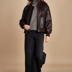 LARA bomber in pelle LARA IO118048 RE401 ivy oak 