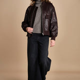 LARA bomber in pelle LARA IO118048 RE401 ivy oak 