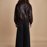 LARA bomber in pelle LARA IO118048 RE401 ivy oak 