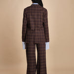 blazer quattro tasche in galles HARRY MJD505_A26240 BROWN COTTON CHECK jejia 