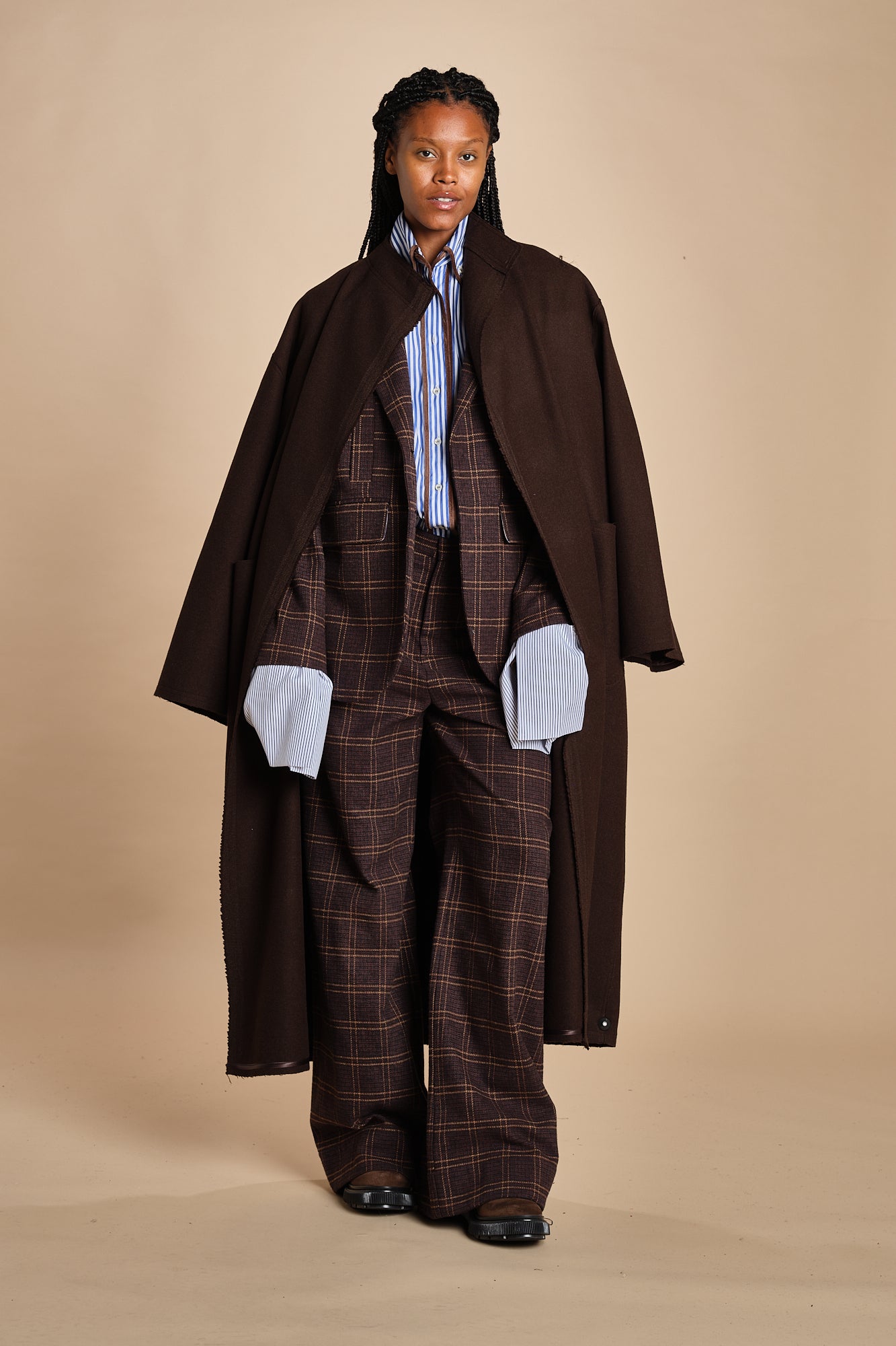 blazer quattro tasche in galles HARRY MJD505_A26240 BROWN COTTON CHECK jejia 