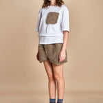 in cotone con tasca in montone TOM T-SHIRT MJD148PAT2977 J0248 WHITE jejia 