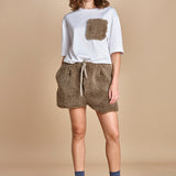 in cotone con tasca in montone TOM T-SHIRT MJD148PAT2977 J0248 WHITE jejia 