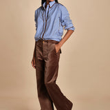 pantaloni 4 tasche in velluto liscio TWIGGY MJD211AAC1116 CHBRO jejia 