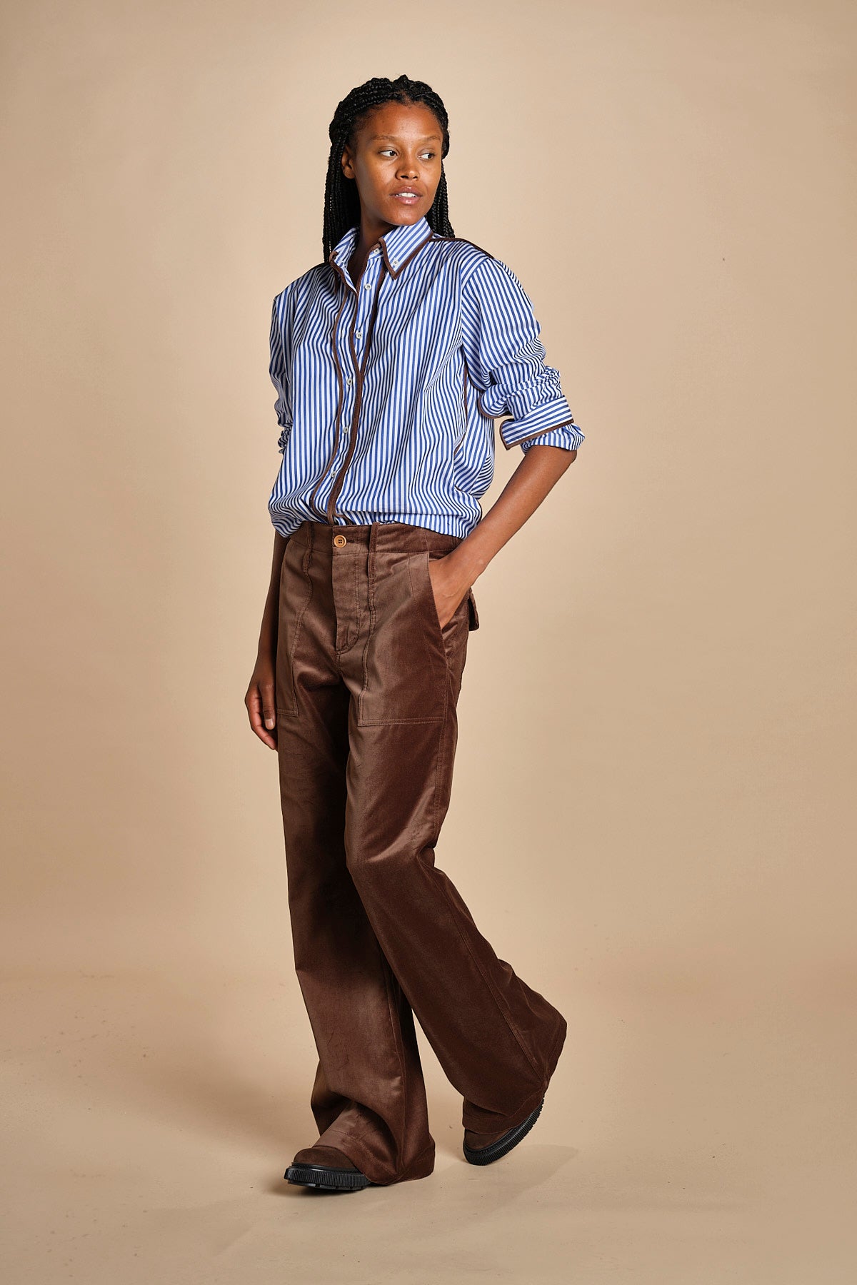 pantaloni 4 tasche in velluto liscio TWIGGY MJD211AAC1116 CHBRO jejia 
