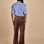 pantaloni 4 tasche in velluto liscio TWIGGY MJD211AAC1116 CHBRO jejia 