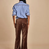 pantaloni 4 tasche in velluto liscio TWIGGY MJD211AAC1116 CHBRO jejia 