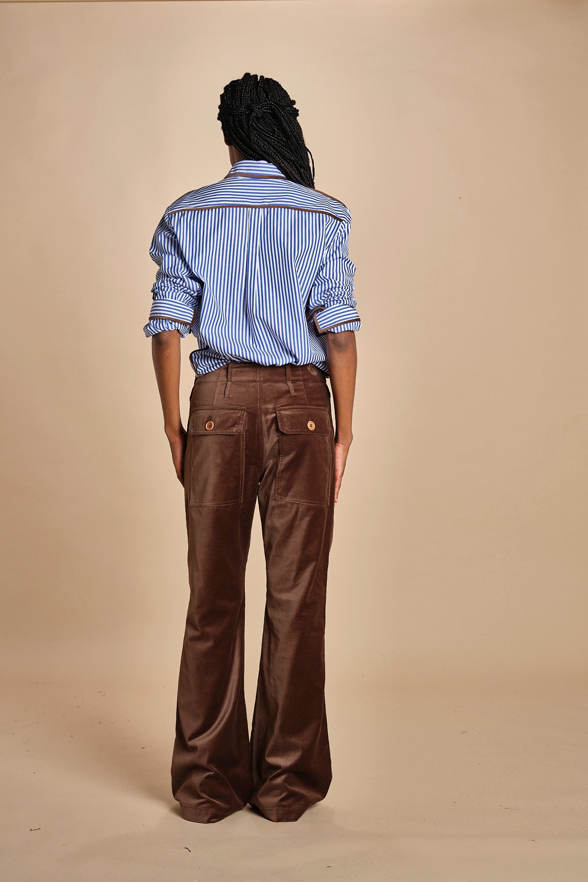 pantaloni 4 tasche in velluto liscio TWIGGY MJD211AAC1116 CHBRO jejia 